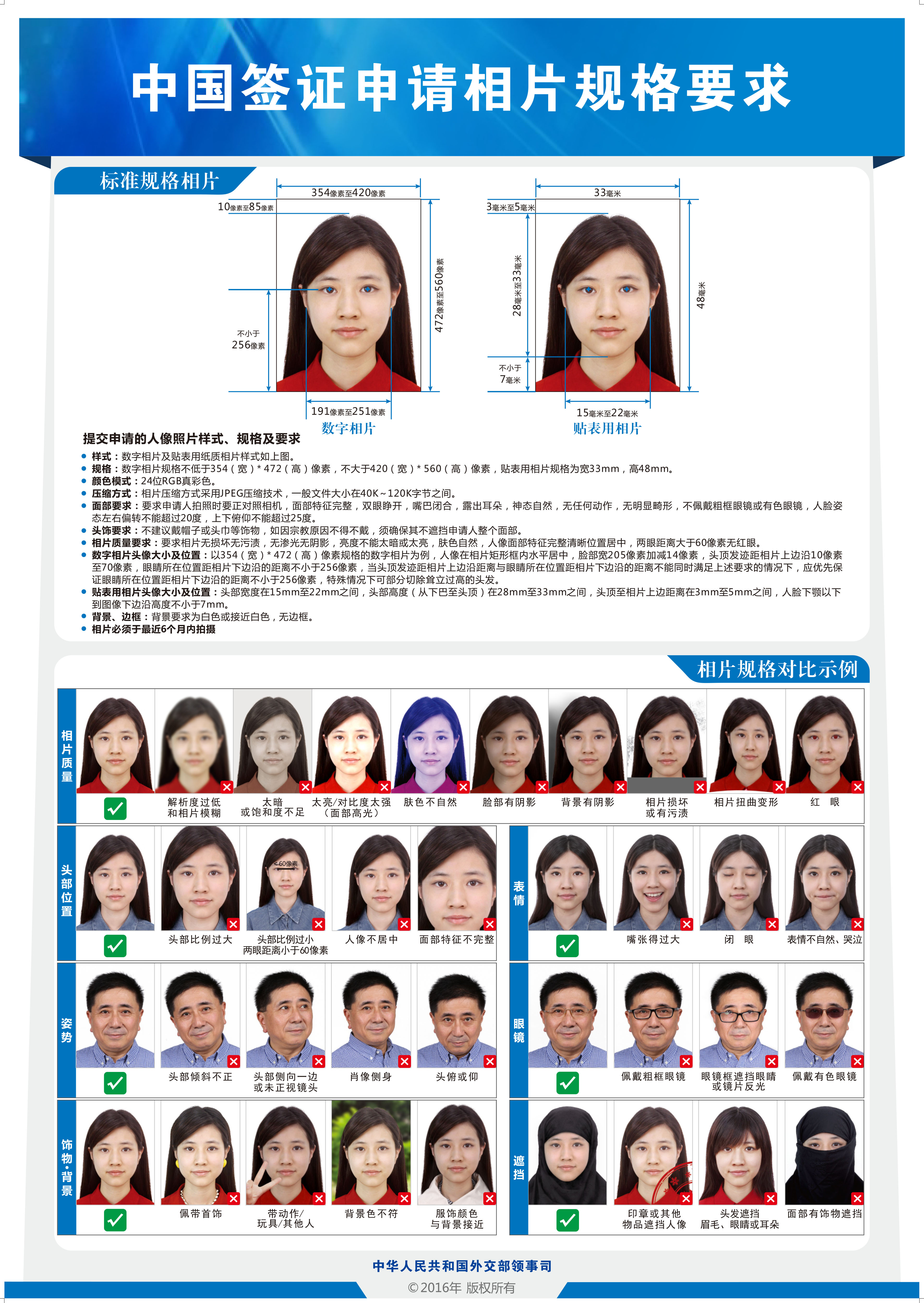 中国パスポート ビザ写真をオンラインにする